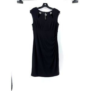 Scarlett Women's Black Sleeveless Cut Out Neck Party Cocktail Dress Size 8